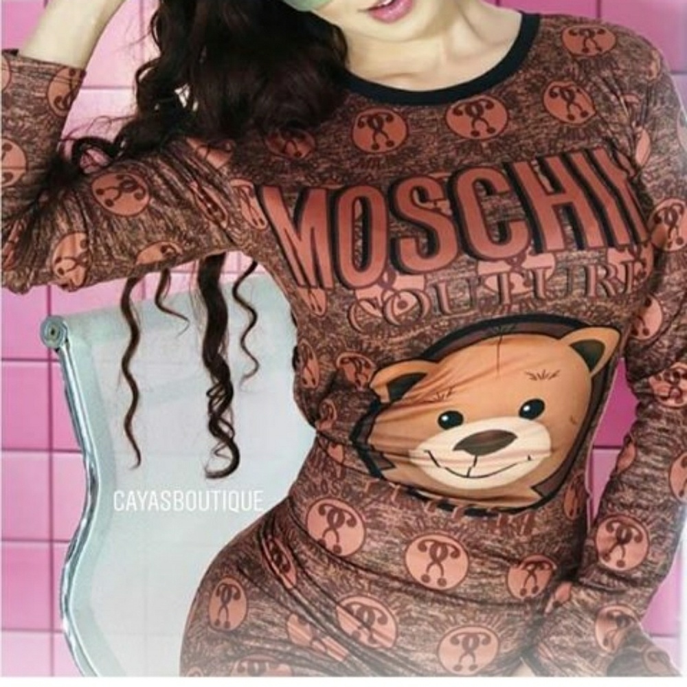 Brown long sleeve dress - Picture 2 of 2